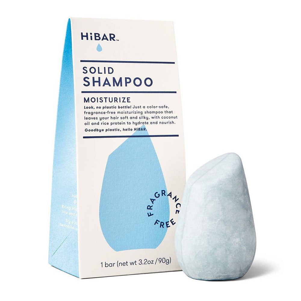 HiBar Moisturize Solid Shampoo Bar, Fragrance Free, 3.2 Oz